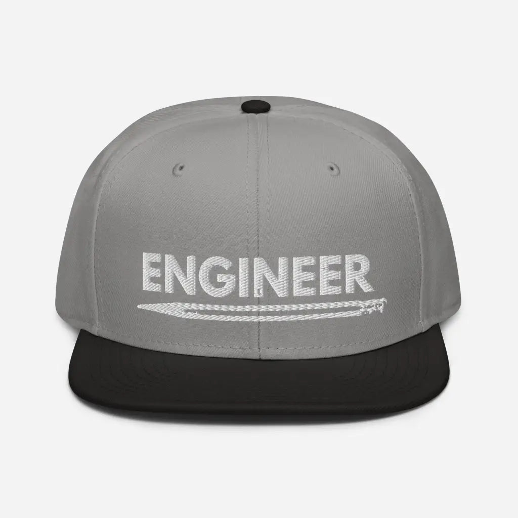 Engineer Snapback Hat - Black / Gray