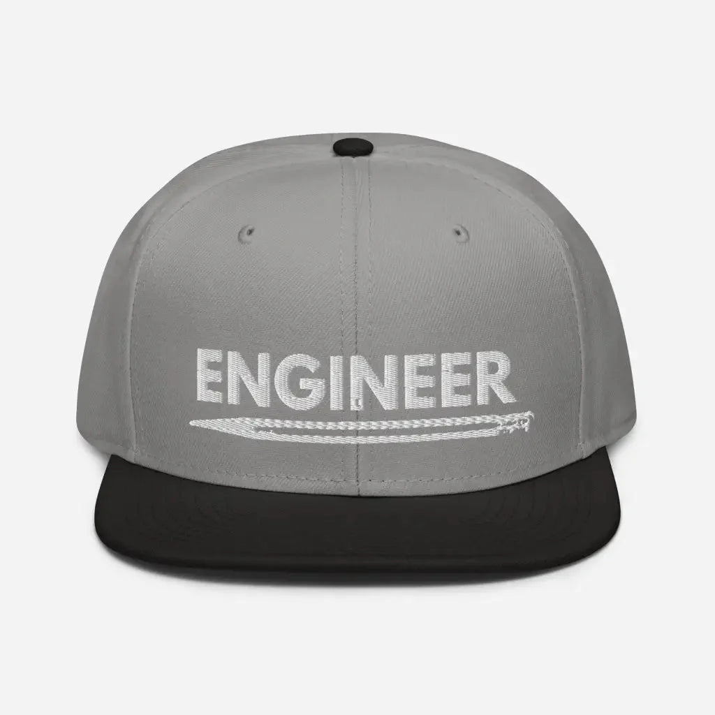 Engineer Snapback Hat - Black / Gray