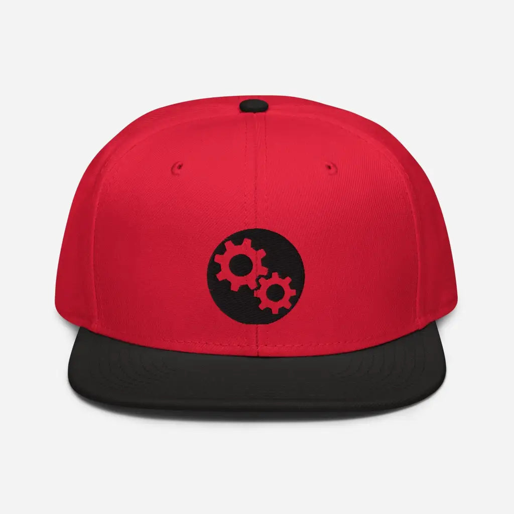 Engineer Snapback Hat - Black / Red