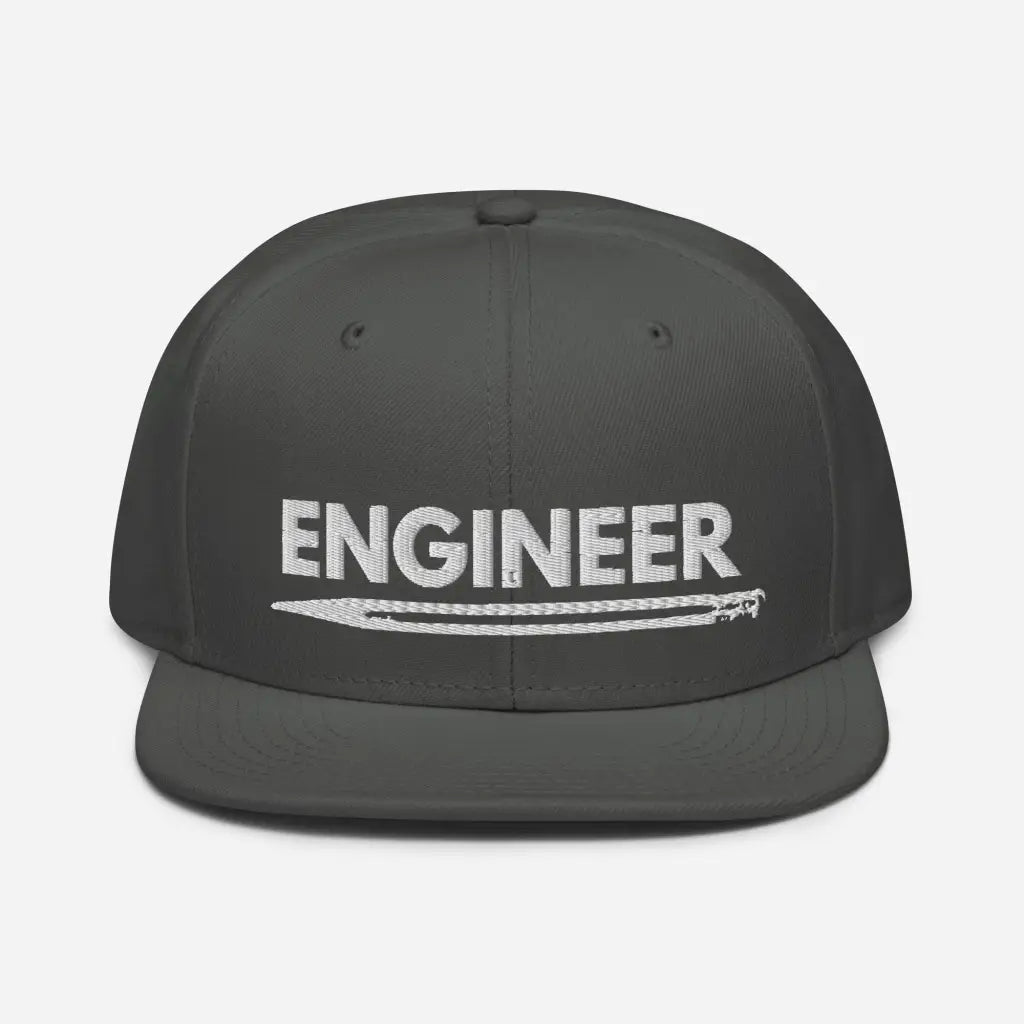 Engineer Snapback Hat - Charcoal gray