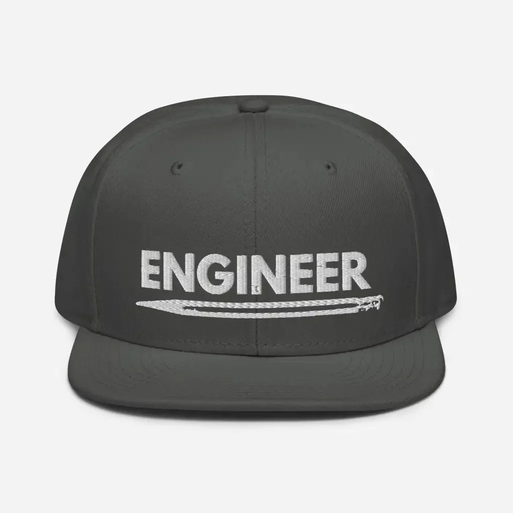 Engineer Snapback Hat - Charcoal gray