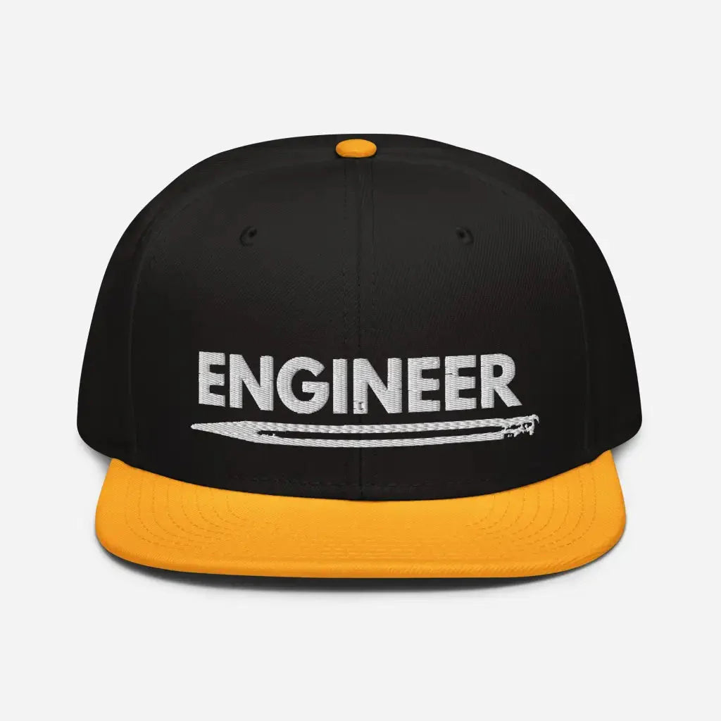 Engineer Snapback Hat - Gold / Black