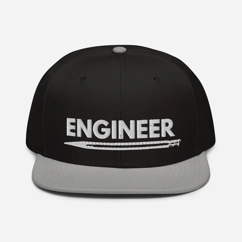 Engineer Snapback Hat - Gray / Black