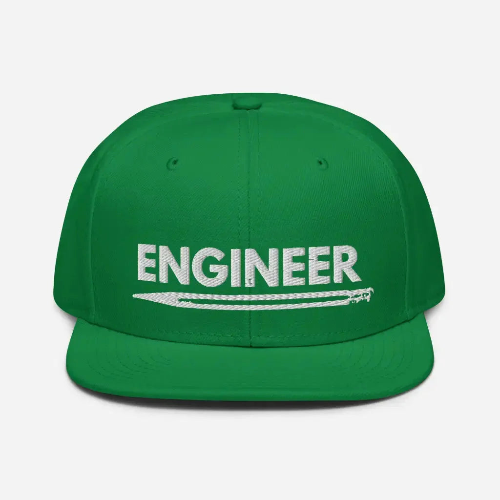 Engineer Snapback Hat - Kelly green