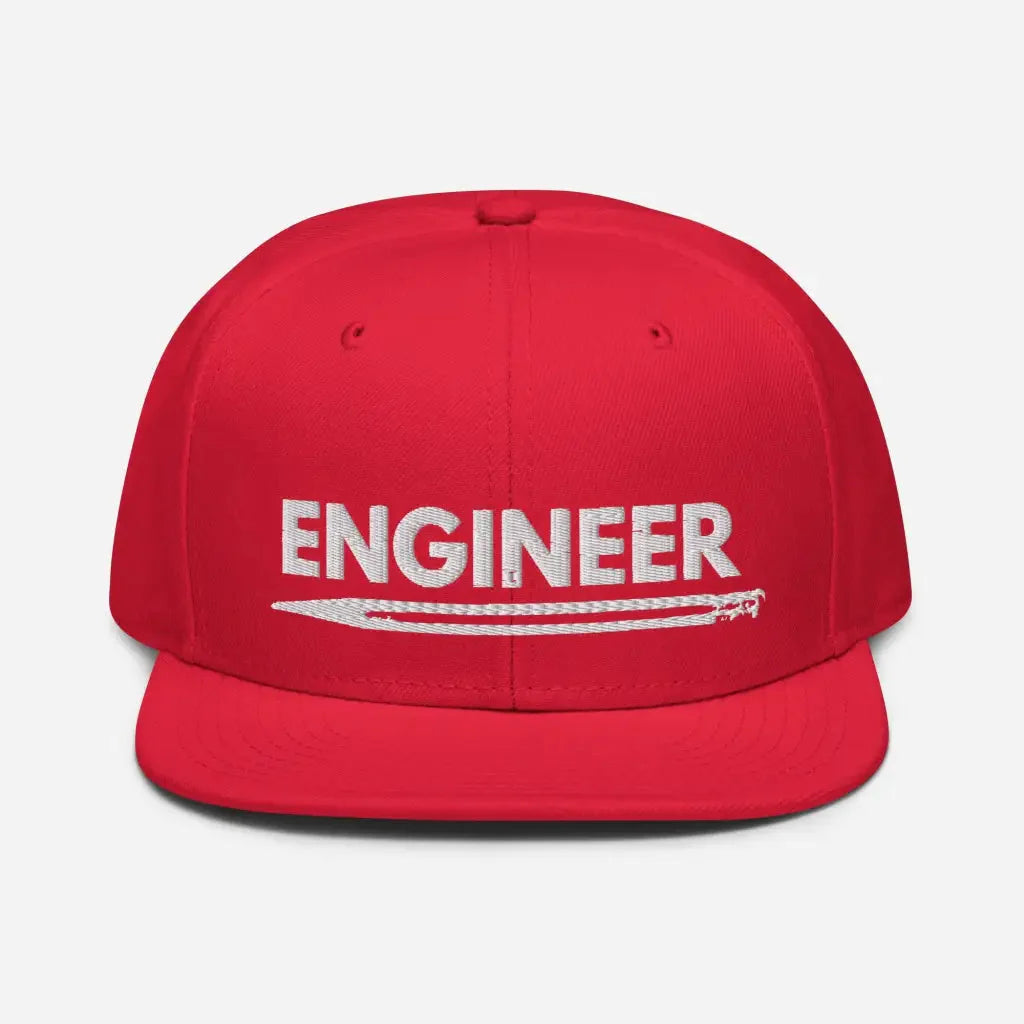 Engineer Snapback Hat - Red