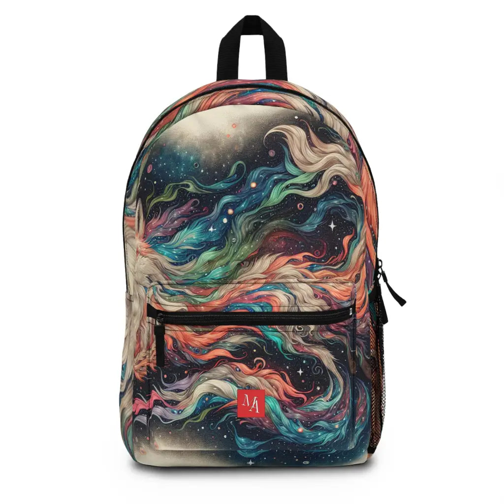 Enigmatic Fox with Cosmic Tails Backpack One size Bags