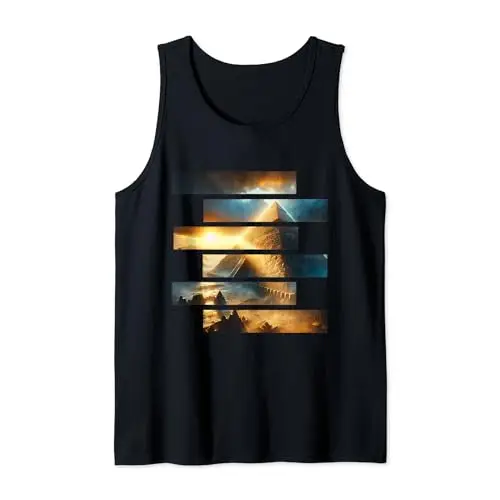 Eternal Monuments: Sunset on Ancient Egyptian Pyramid Tank