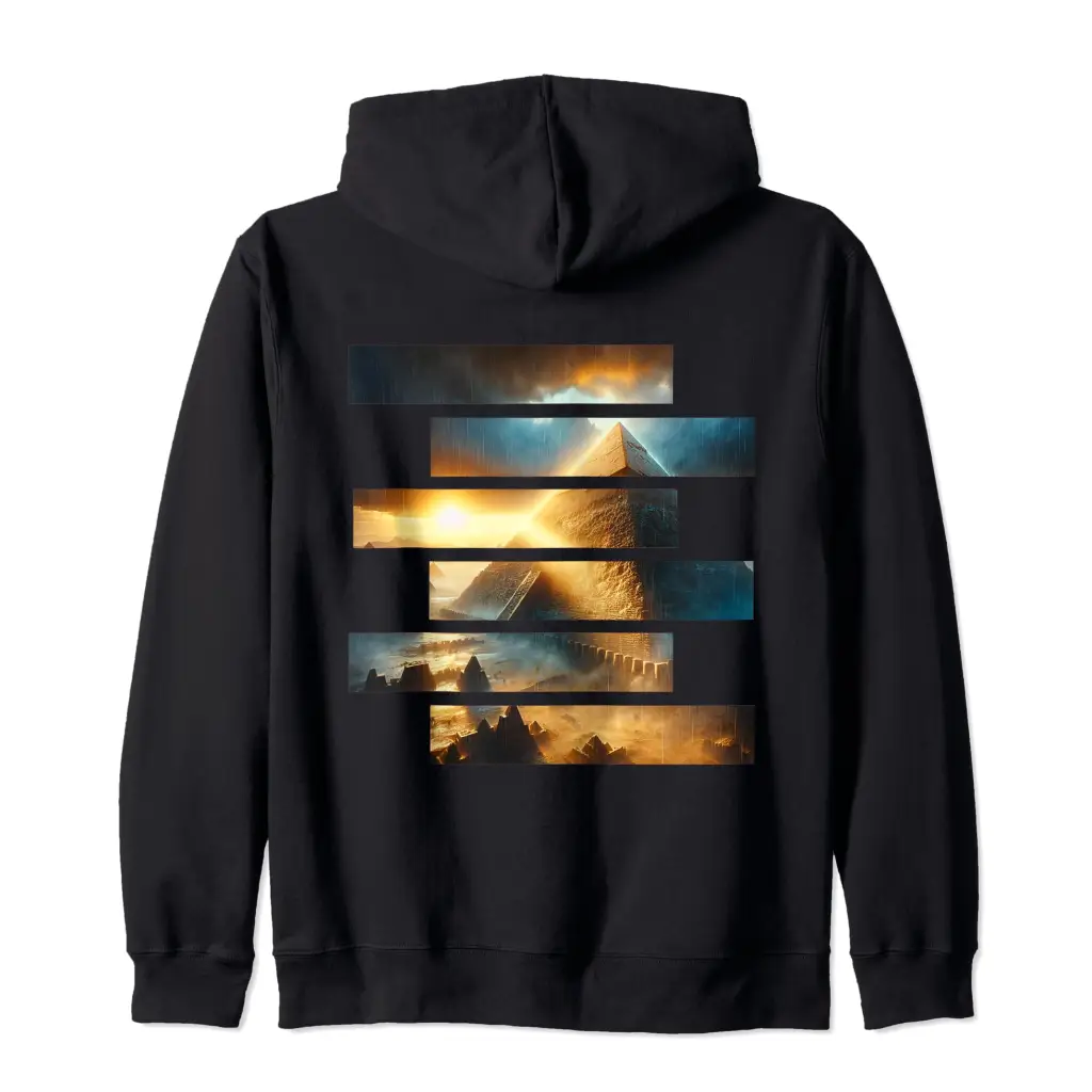 Eternal Monuments: Sunset on Ancient Egyptian Pyramid Zip