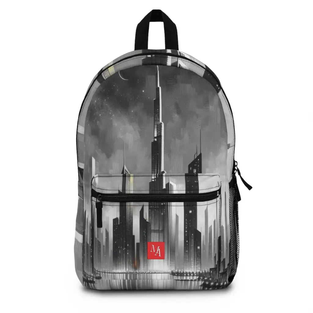 Evening Cityscape with Celestial Glow Backpack One size Bags