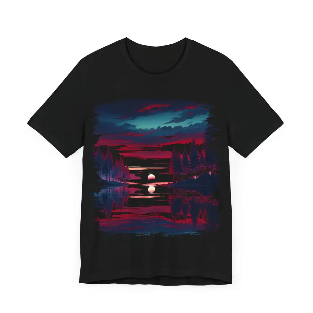 Evening Glow Over Tranquil Pines Jersey Short Sleeve Tee T