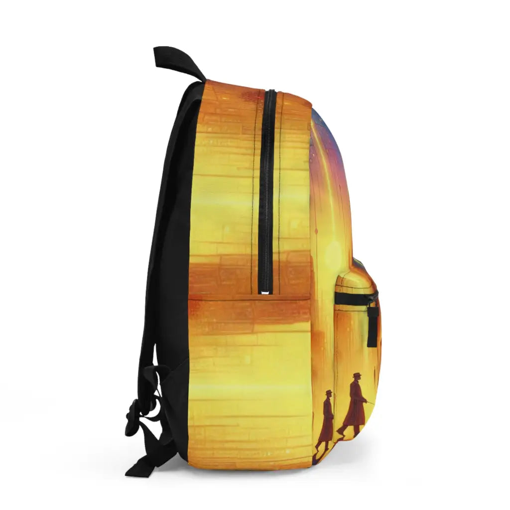 Evening Stroll in the Illuminated City Backpack One size