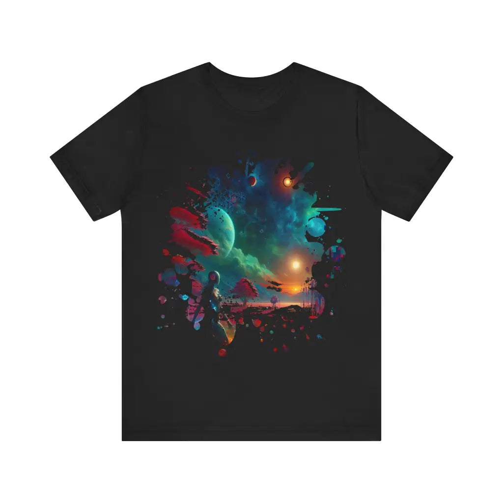 Extraterrestrial Vista - Jersey Short Sleeve Tee - Black