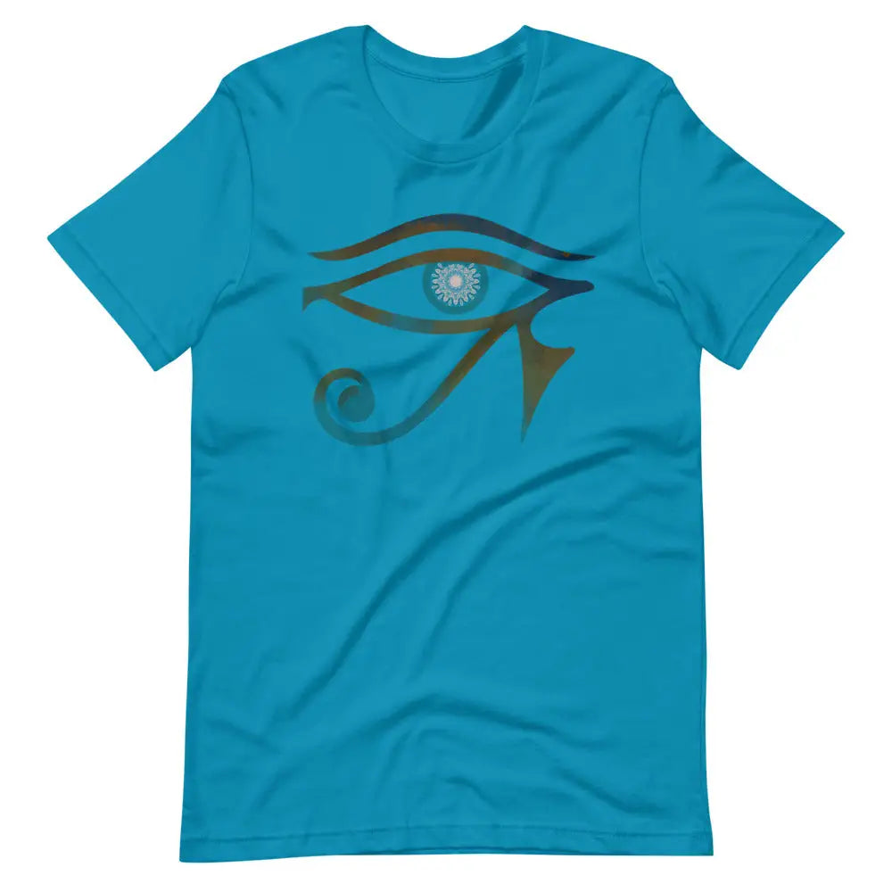 Eye Of Horus t-shirt - Aqua / S - T-Shirt