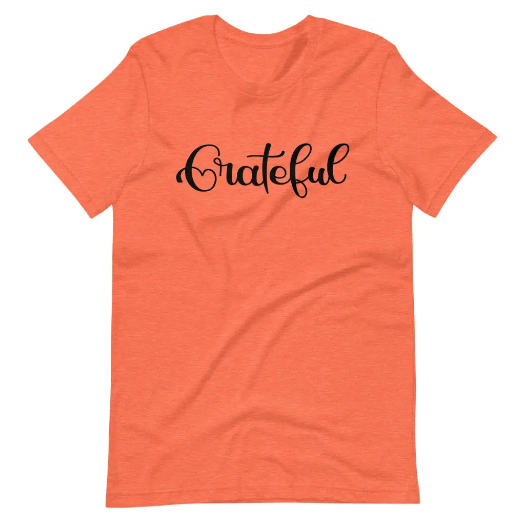 Fall Grateful t-shirt - Heather Orange / S - T-Shirt