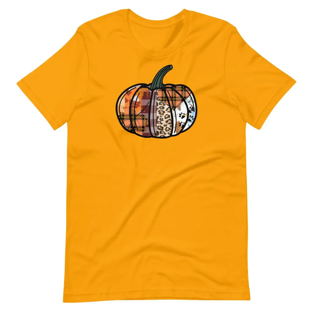 Fall Pumkin t-shirt - Gold / S - T-Shirt