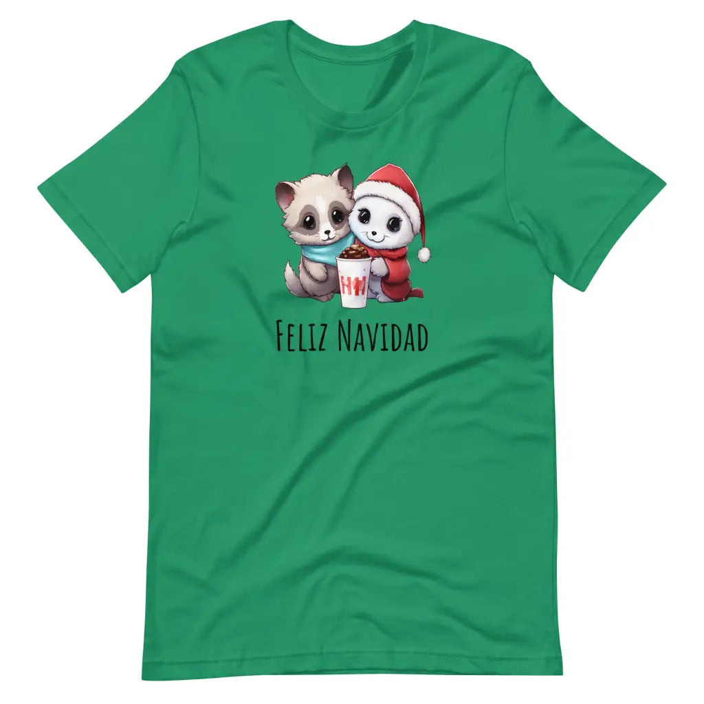 Feliz Navidad Raccoon Christmas Cuddles Unisex t-shirt