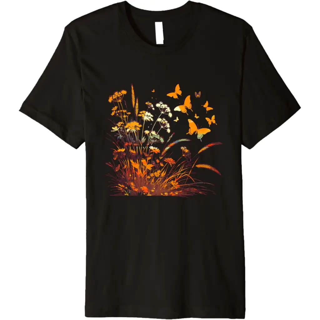 Fields of Radiance: Dance the Butterflies Premium T-Shirt