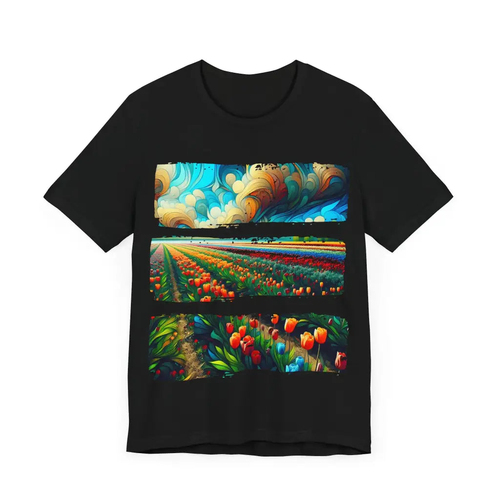 Fields of Swirling Petals - Jersey Short Sleeve Tee