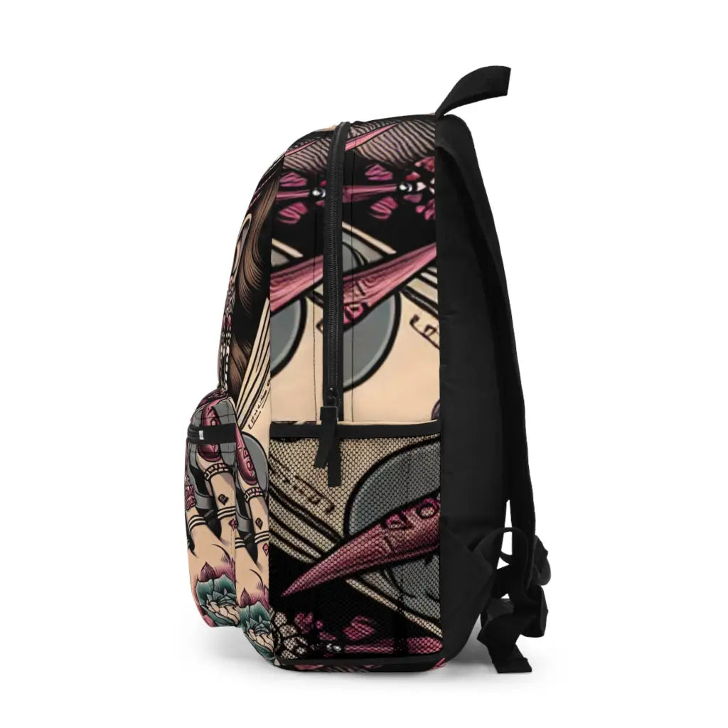 Fierce Attitude Expressed in Art Backpack One size Bags