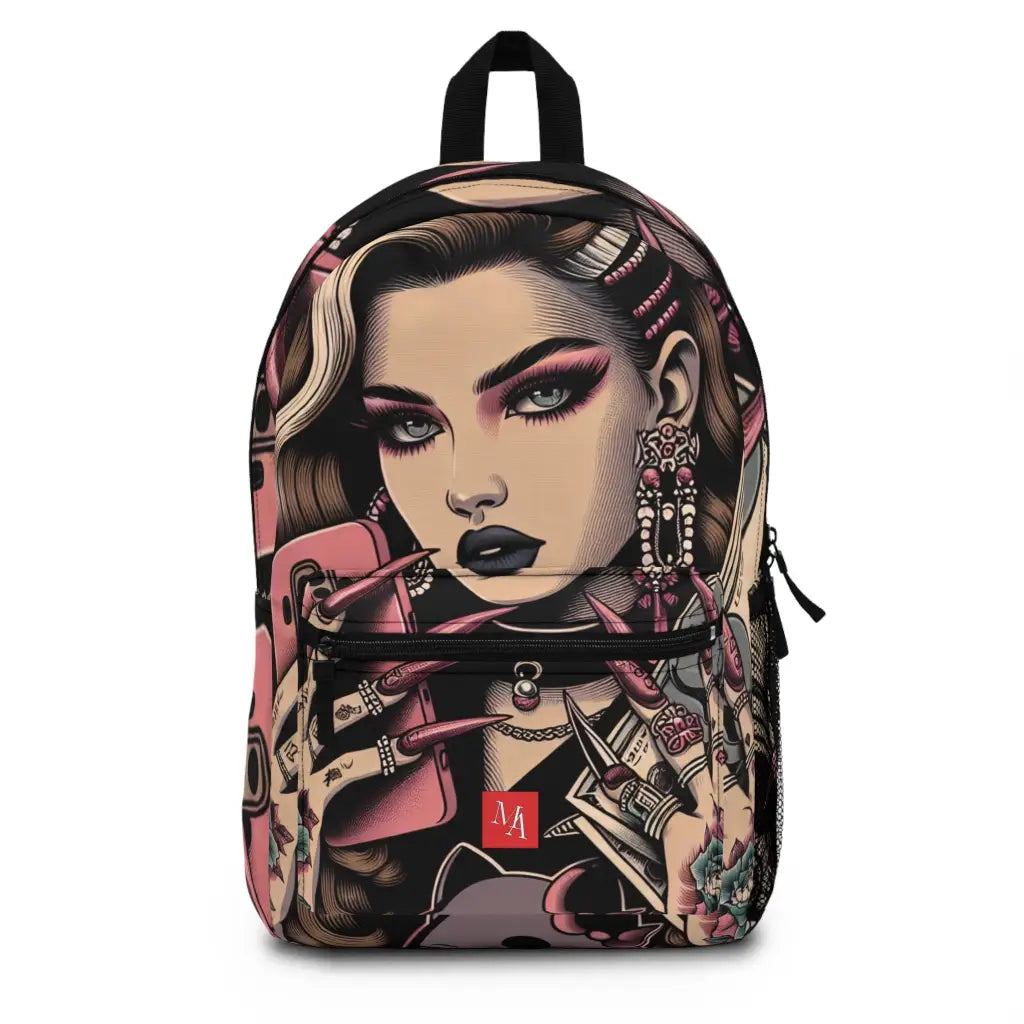 Fierce Attitude Expressed in Art Backpack One size Bags