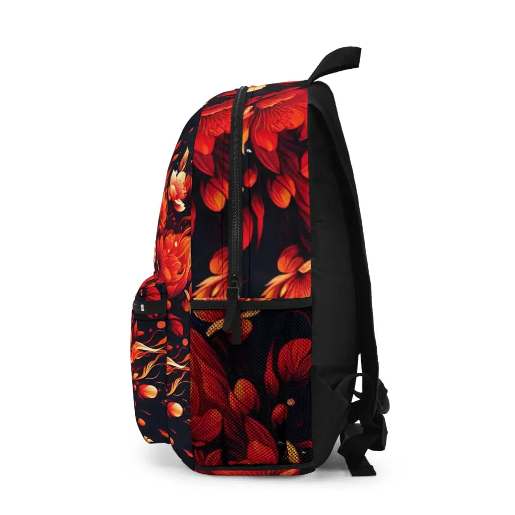 Fiery Petals in Flight Backpack One size Bags