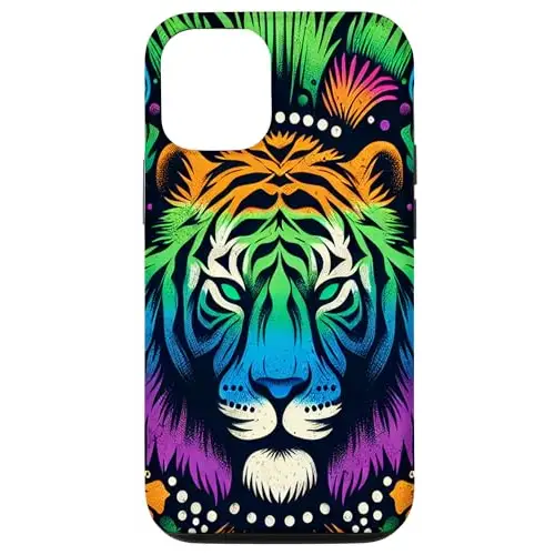 Floral Fantasy: The Tiger’s Rainbow Path Case (iPhone