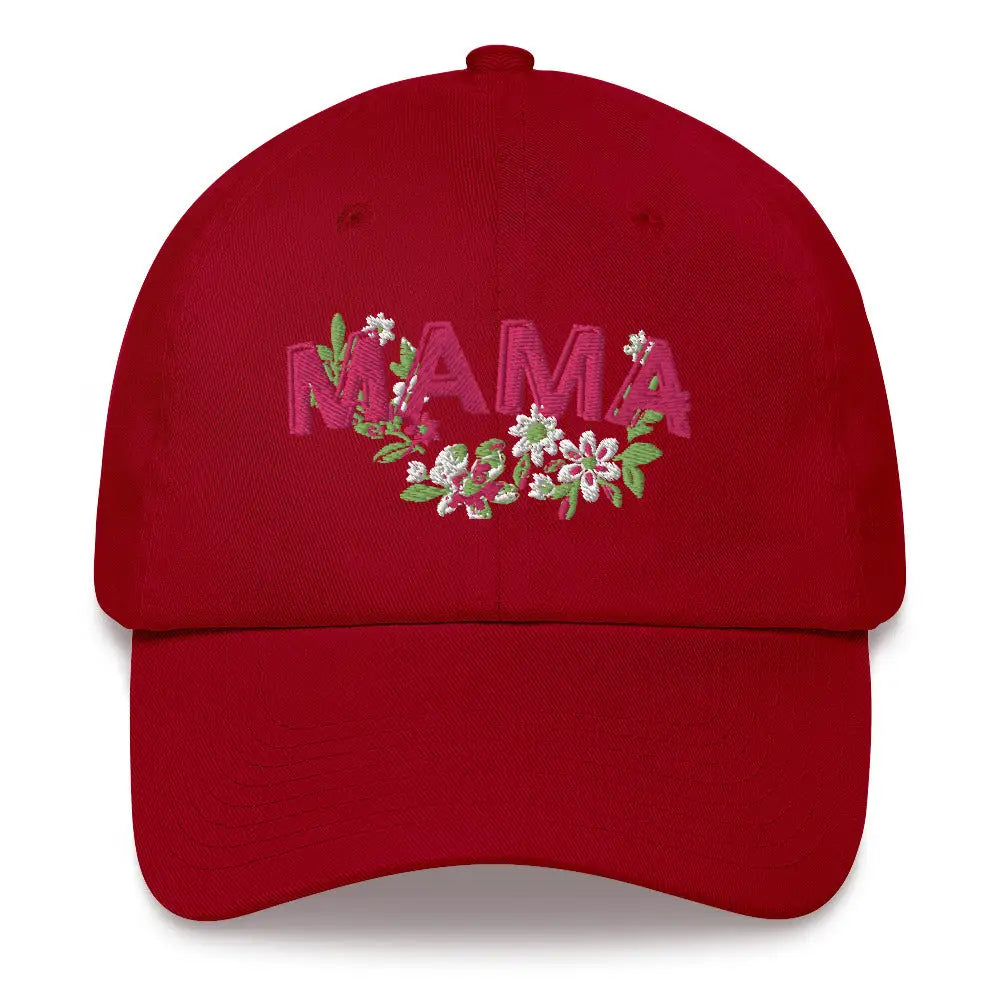 Floral Mama Cap #2 - Cranberry - Hat