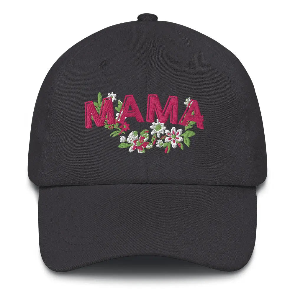 Floral Mama Cap #2 - Dark Grey - Hat