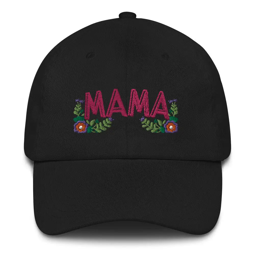 Floral Mama Cap - Black - Hat