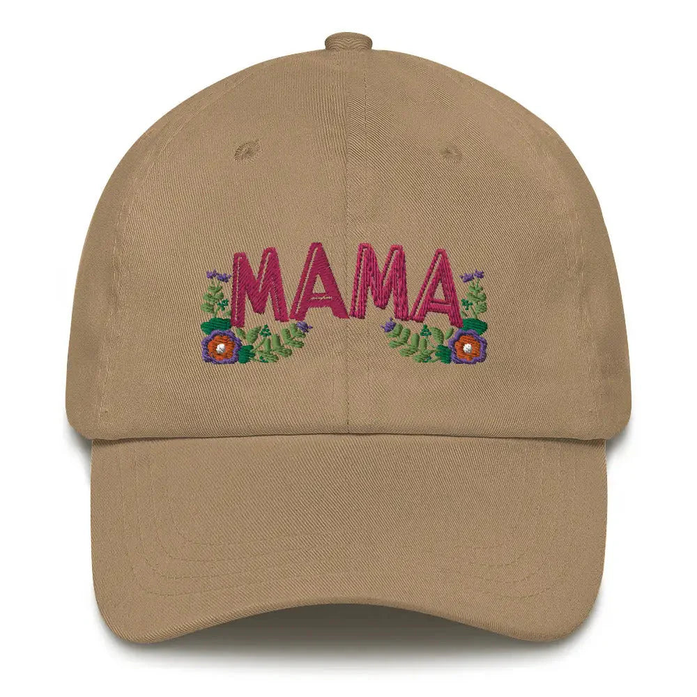 Floral Mama Cap - Khaki - Hat