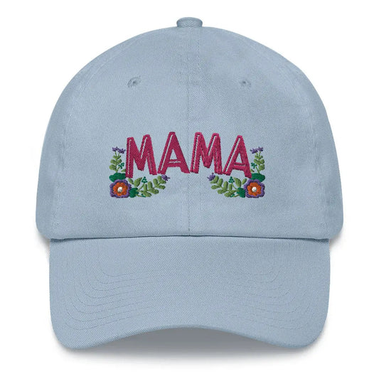 Floral Mama Cap - Light Blue - Hat