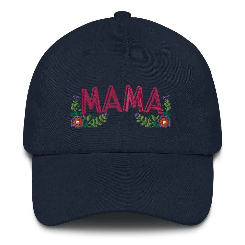 Floral Mama Cap - Navy - Hat