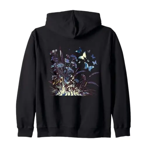 Floral Twilight Meadow: Flight of the Evening Butterflies