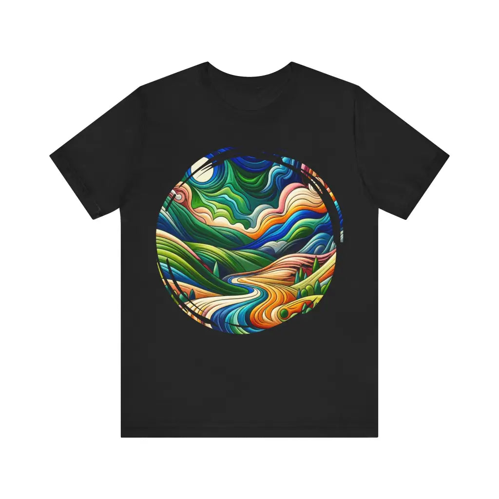 Flowing Hillscape Jersey Short Sleeve Tee Black / S T Shirt