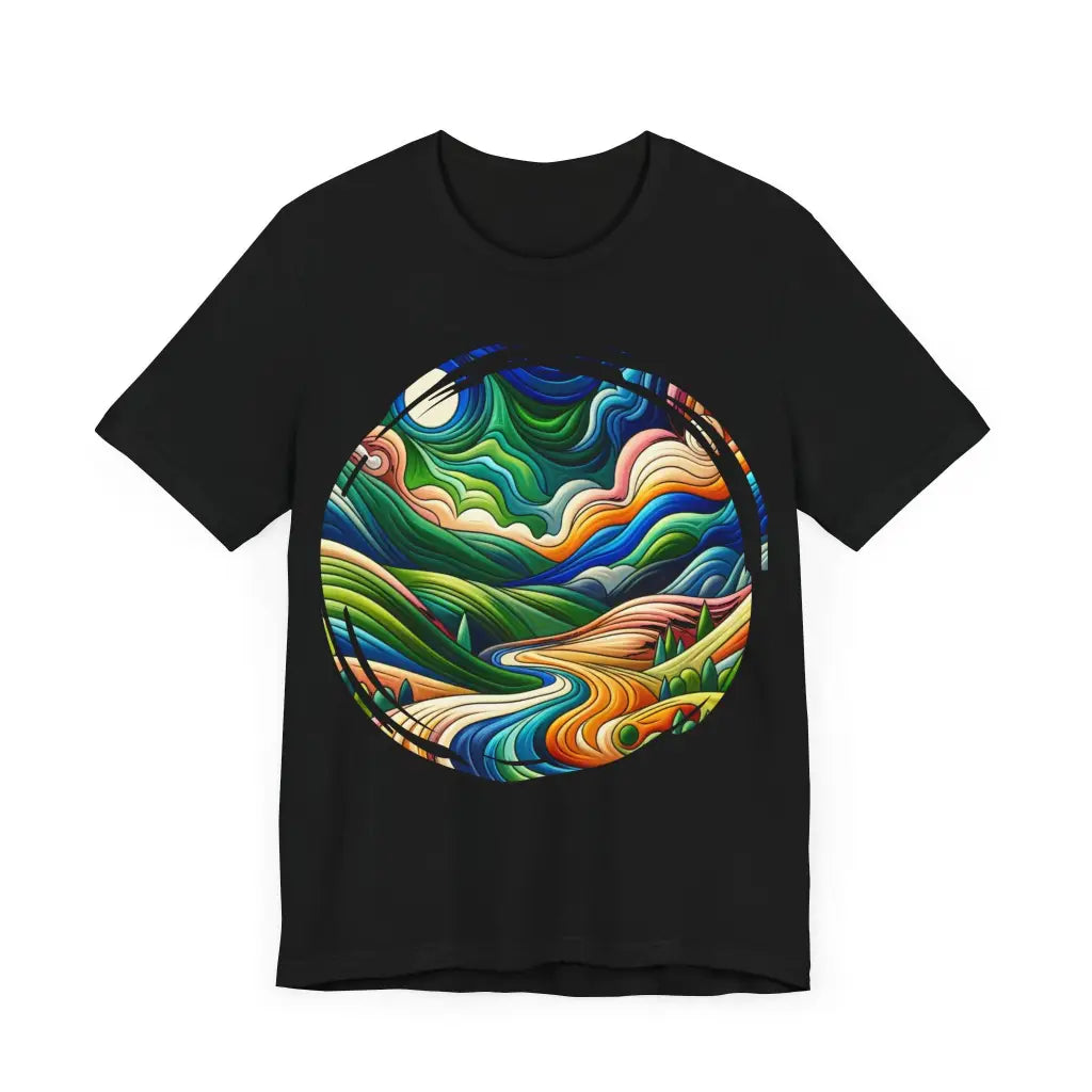 Flowing Hillscape Jersey Short Sleeve Tee T Shirt
