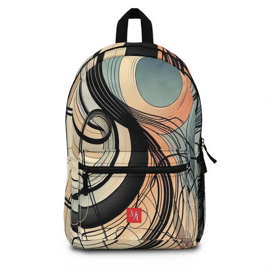 Fluid Curves and Subtle Hues Backpack One size Bags