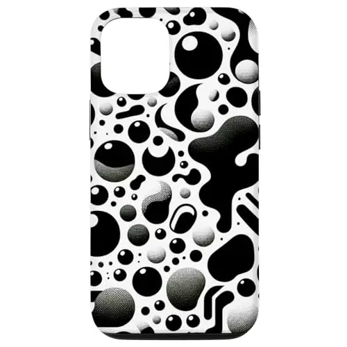 Fluid Monochrome: A Dynamic Liquid Pattern Case (iPhone