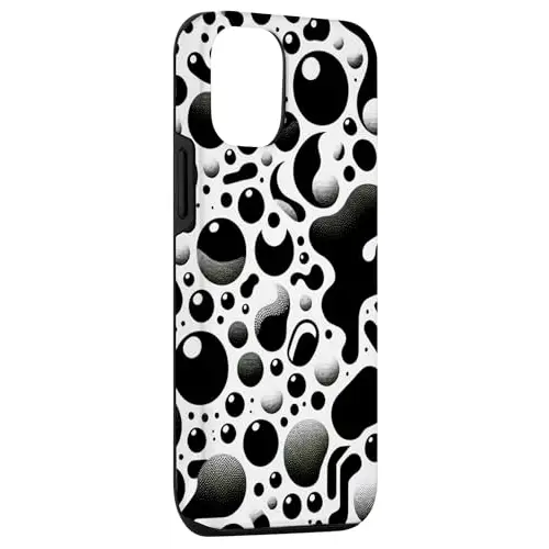 Fluid Monochrome: A Dynamic Liquid Pattern Case (iPhone