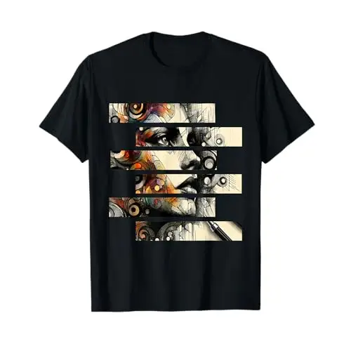 Fractured Vision: Abstract Expressions T Shirt Apparel