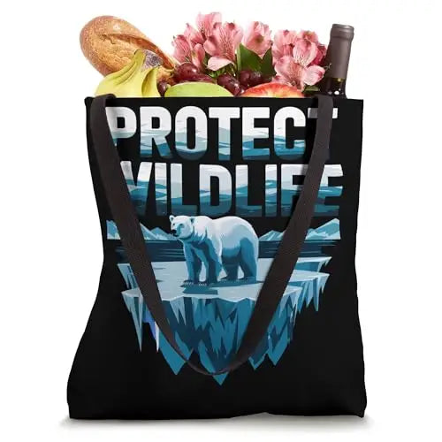Fragile Refuge: The Plight of Polar Bears Tote Bag Apparel