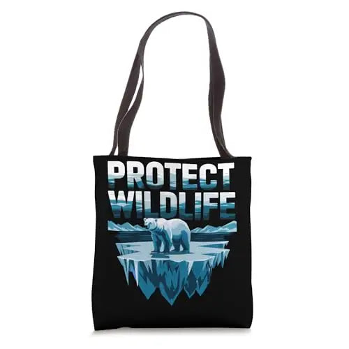 Fragile Refuge: The Plight of Polar Bears Tote Bag Apparel