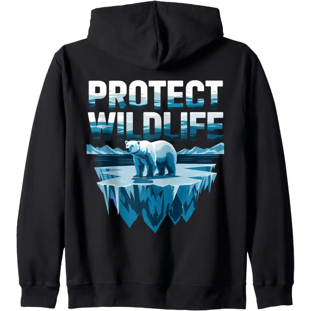 Fragile Refuge: The Plight of Polar Bears Zip Hoodie