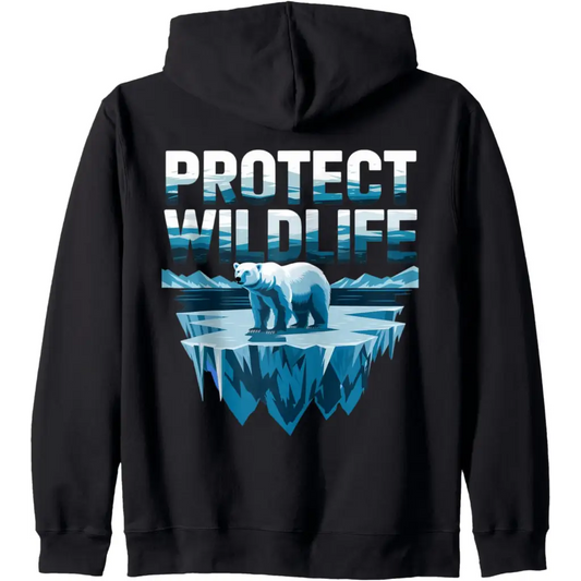 Fragile Refuge: The Plight of Polar Bears Zip Hoodie