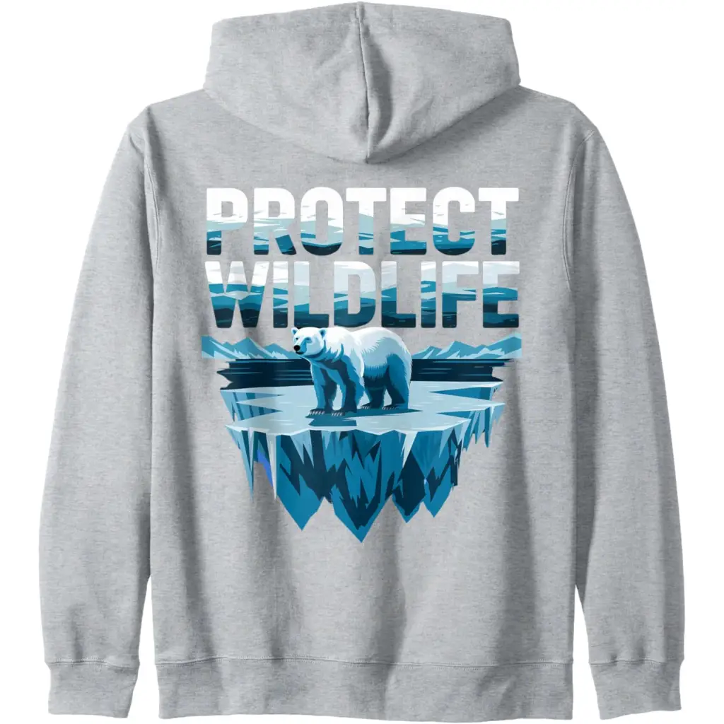 Fragile Refuge: The Plight of Polar Bears Zip Hoodie