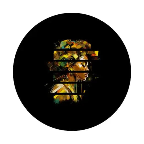 Fragmented Essence: Radiant Afrocentricity PopSockets