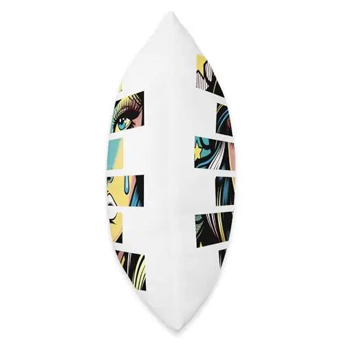 Fragmented Pop: Tearful Expression Throw Pillow Home