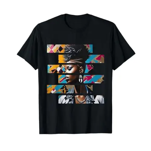 Fragmented Power: The Iconic Black Woman T Shirt Apparel