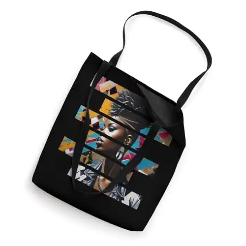 Fragmented Power: The Iconic Black Woman Tote Bag Apparel