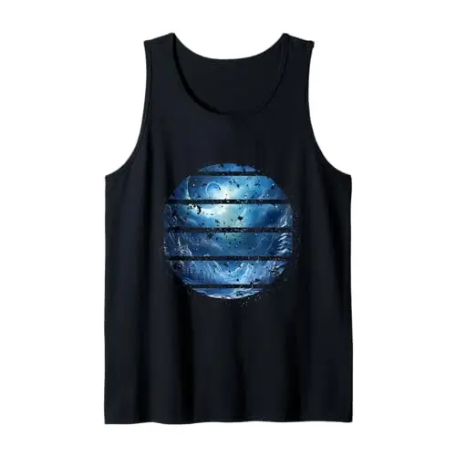 Frozen Horizon: Shattered Serenity Tank Top Apparel
