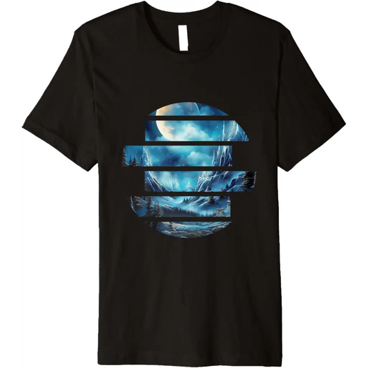 Frozen Tranquility: Winter’s Silent Realm Premium T-Shirt